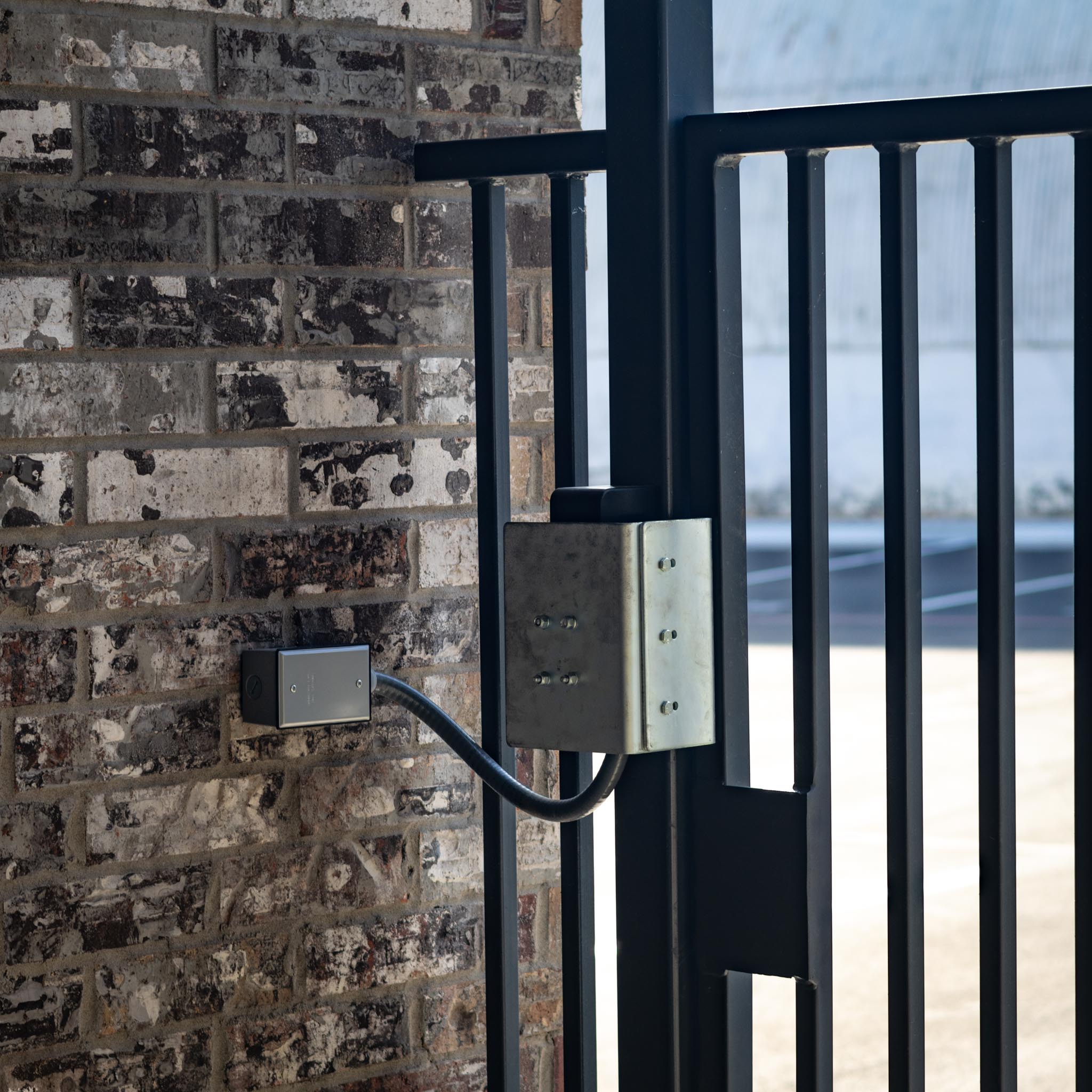 Outdoor magnetic lock gate