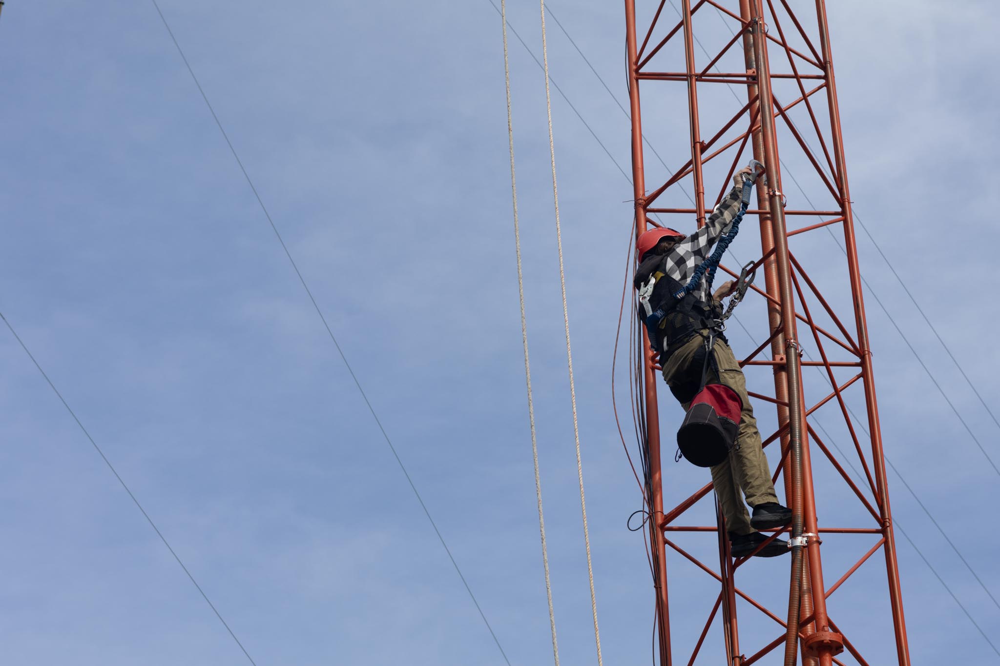 Technician on a tower